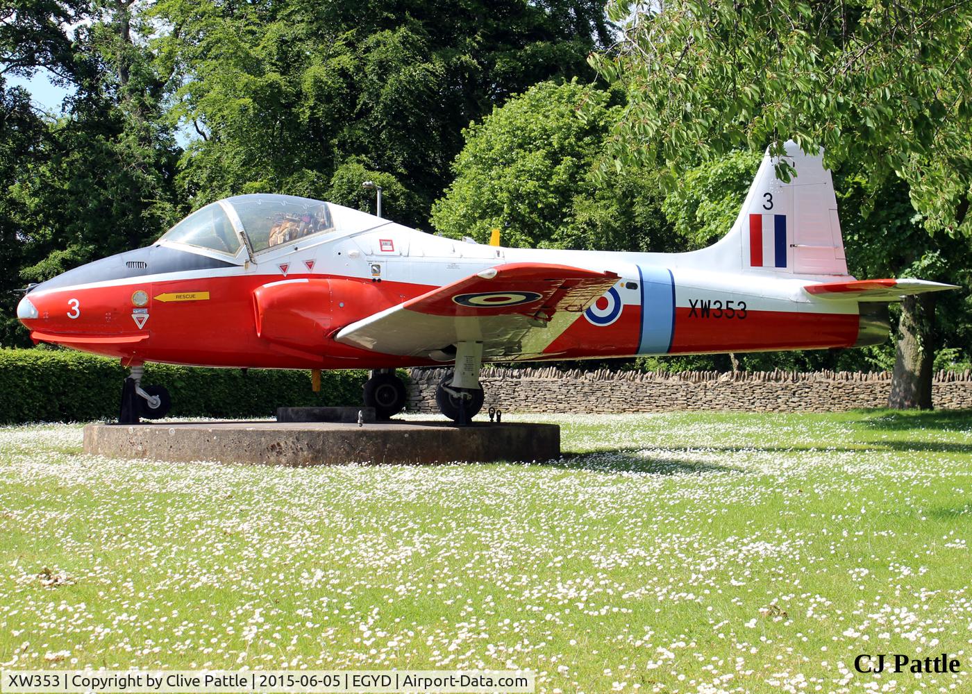 XW353, 1971 BAC 84 Jet Provost T.5A C/N EEP/JP/1003, On display at RAF Cranwell