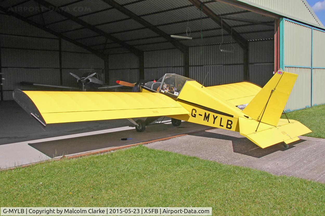 G-MYLB, 1993 Team Mini-Max 91 C/N PFA 186-12419, Team Mini-Max 91 G-MYLB. This aircraft was seriously damaged in an emergency landing near Bowburn in Co Durham on June 13th 2015. The pilot/owner was slightly injured in the accident. Seen here outside its hangar at Fishburn Airfield.