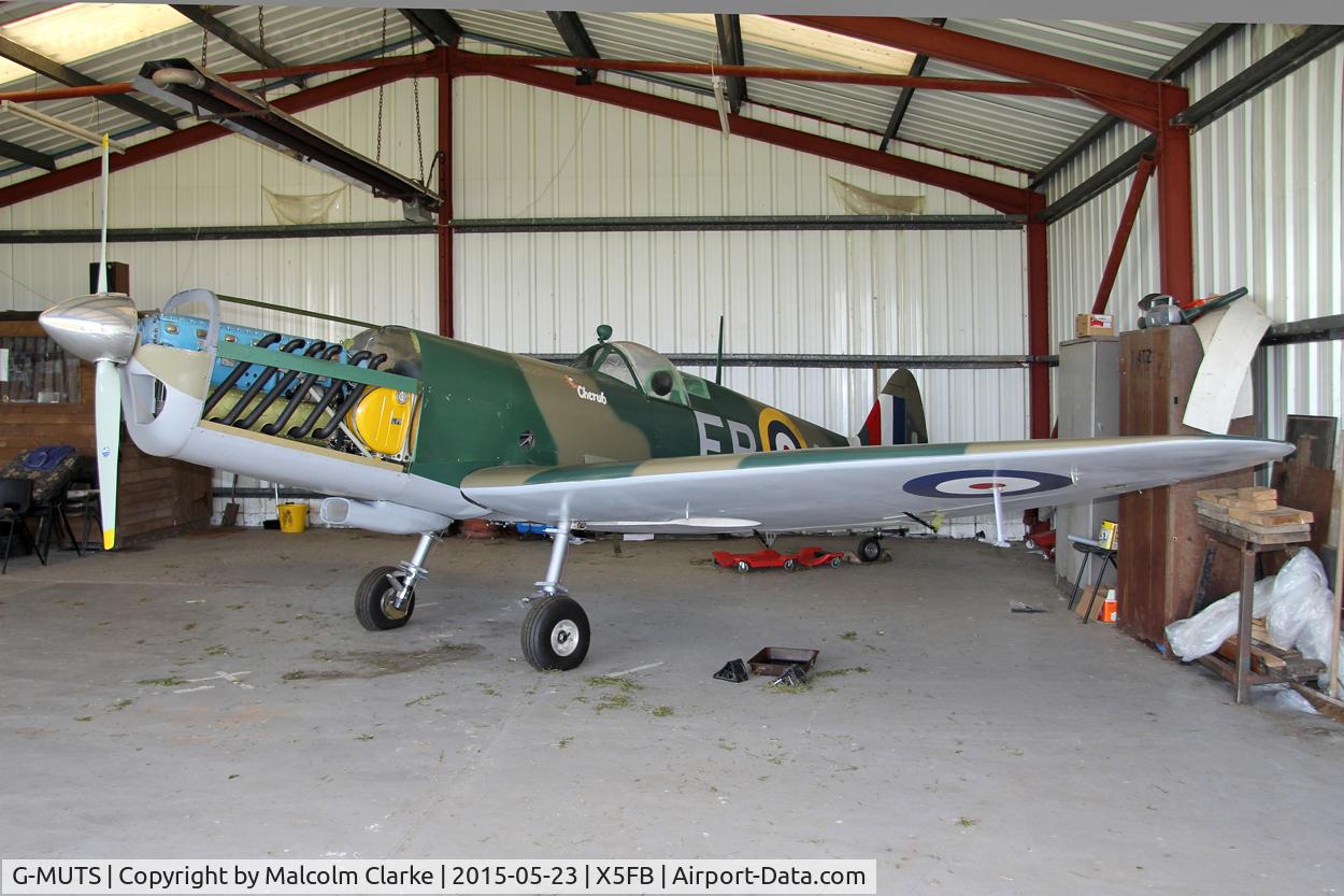 G-MUTS, 2005 Jurca MJ-10 Spitfire C/N PFA 130-12007, Jurca MJ-10 Spitfire, near to completion at Fishburn Airfield, May 23rd 2015.