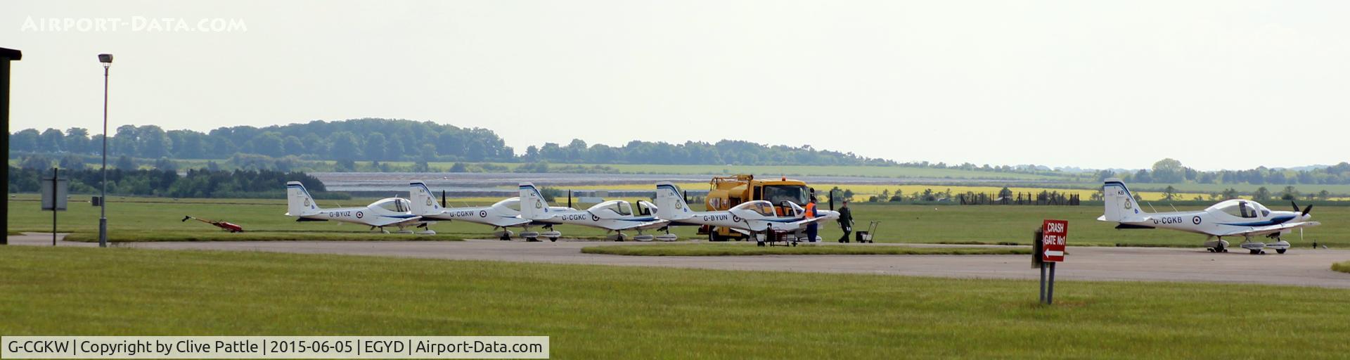 G-CGKW, 2009 Grob G-115E Tutor T1 C/N 82322, Line-up of 115 R Sqn at RAF Cranwell EGYD