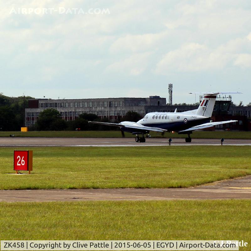 ZK458, 2008 Hawker Beechcraft B200GT King Air C/N BY-32, In action at its home base at RAF Cranwell EGYD whilst serving as 'D' with 45 R Sqn RAF