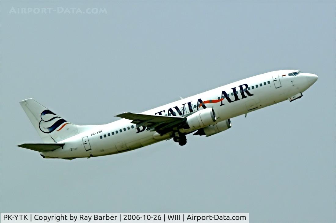 PK-YTK, 1990 Boeing 737-4YO C/N 24687, Boeing 737-4Y0 [24687] (Batavia Air) Jakarta-Soekarno Hatta International~PK 26/10/2006