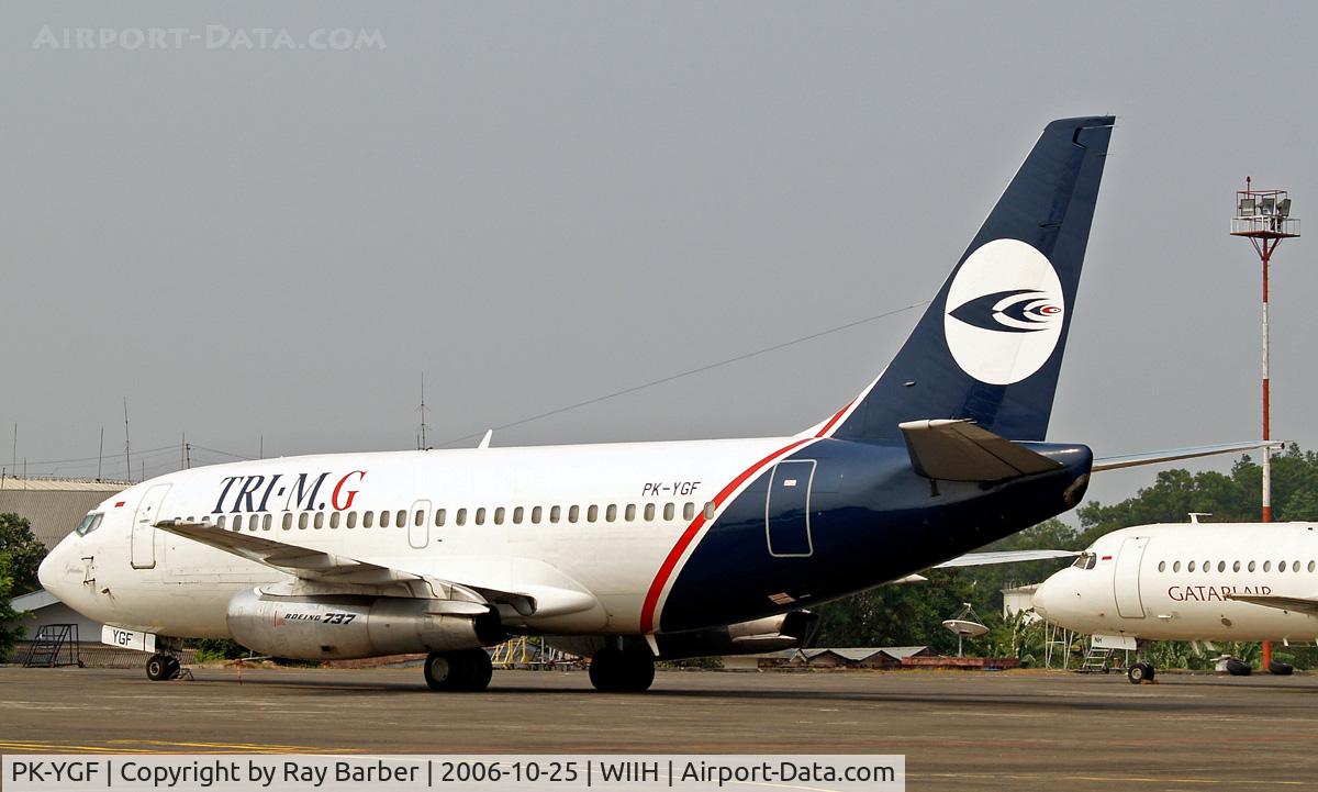 PK-YGF, 1979 Boeing 737-210C C/N 21822, Boeing 737-210C [21822] (Tri-M.G Airlines) Jakarta-Halim Perdanakusuma Int~PK 25/10/2006