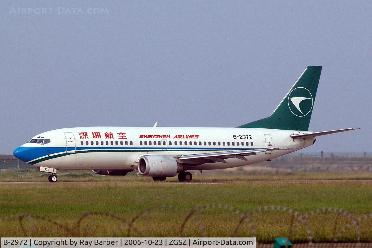 B-2972, 1996 Boeing 737-33A C/N 27463, Boeing 737-33A [27463] (Shenzhen Airlines) Shenzhen-Baoan~B 23/10/2006