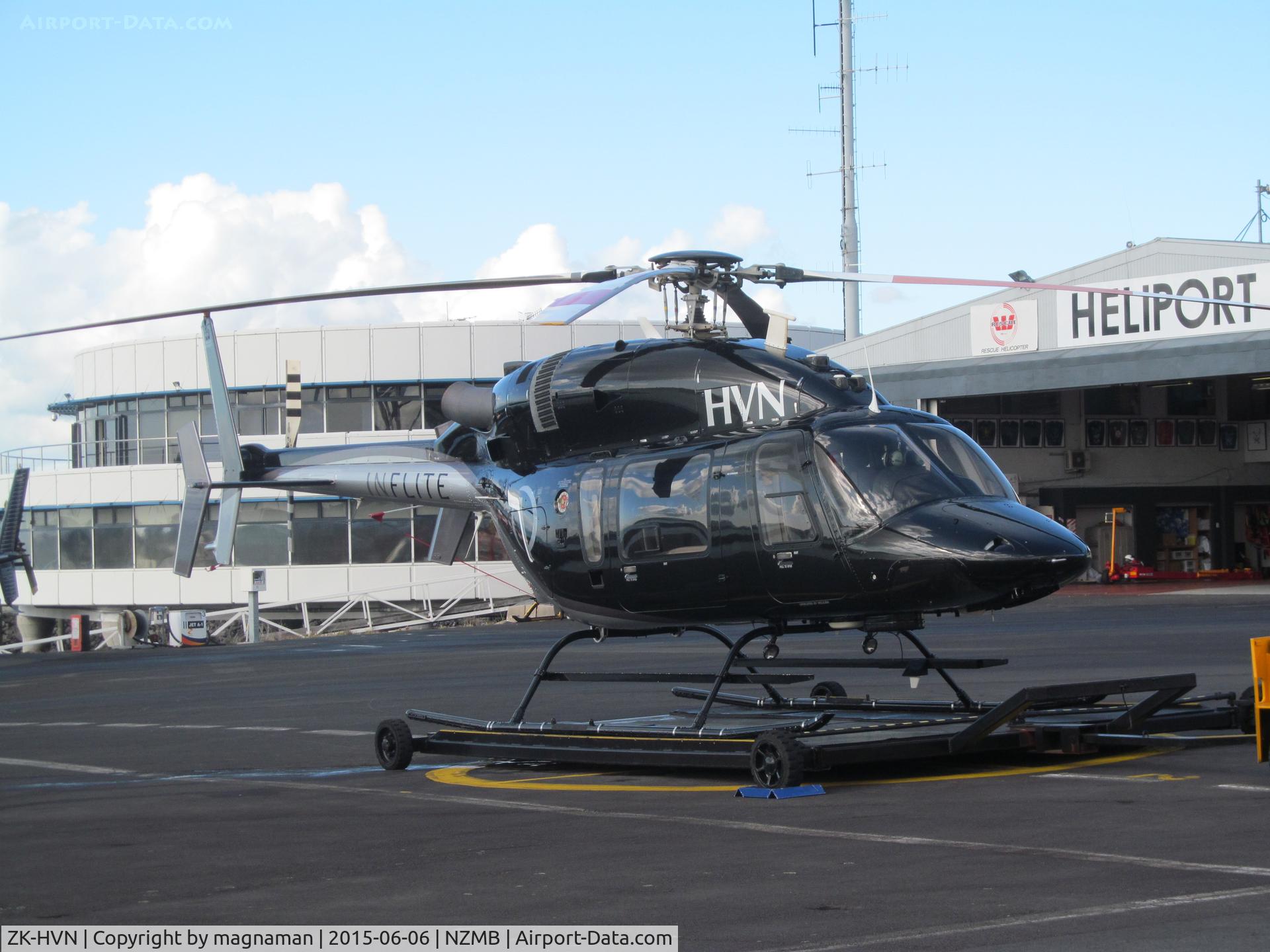 ZK-HVN, Bell 427 C/N 56017, at home base