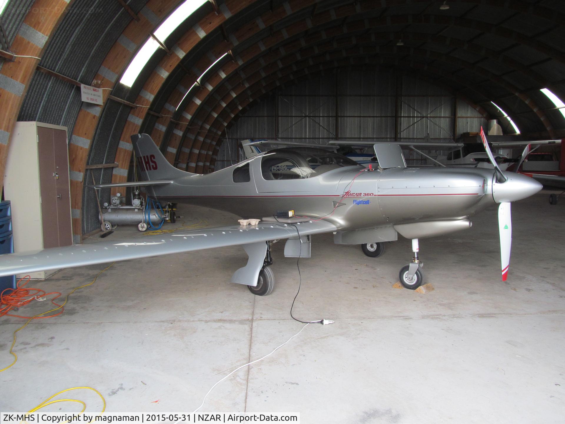 ZK-MHS, Lancair 360 C/N 1626, hiding during open day