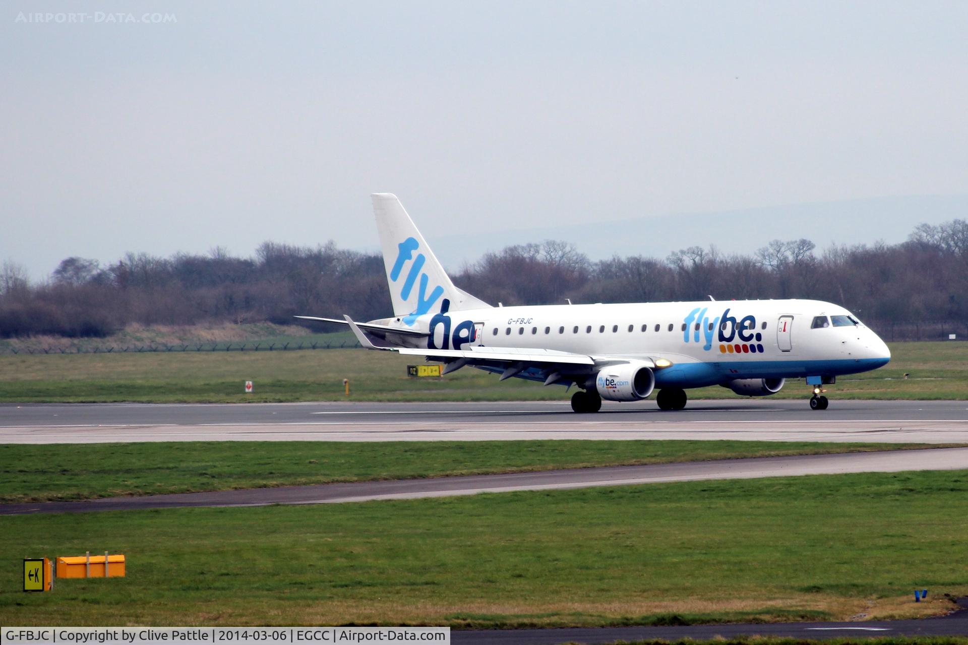 G-FBJC, 2011 Embraer 175STD (ERJ-170-200) C/N 17000328, Flybe arrival at Manchester EGCC