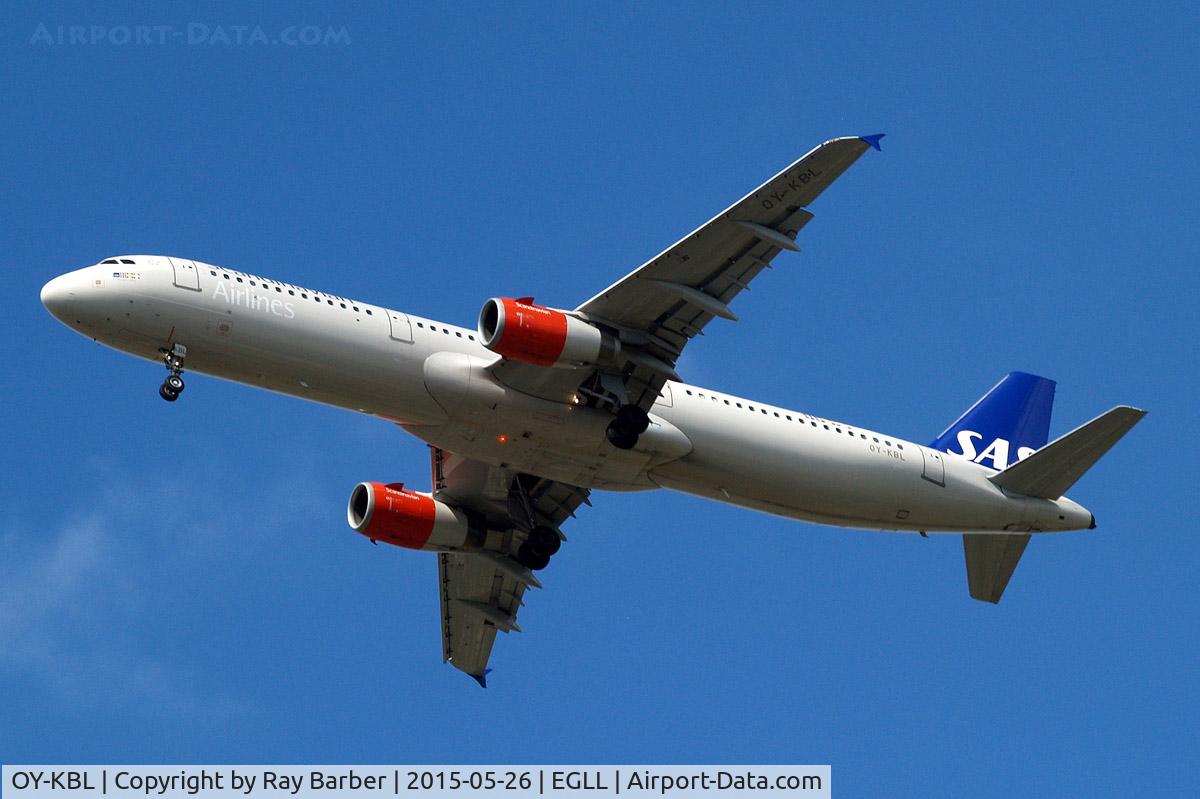 OY-KBL, 2001 Airbus A321-232 C/N 1619, Airbus A321-231 [1619] (SAS Scandinavian Airlines) Home~G 26/05/2015. On approach 27R.