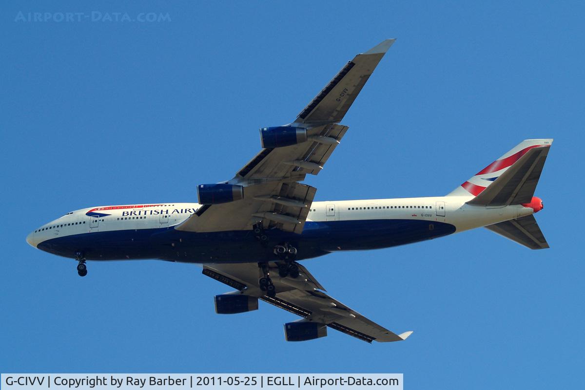 G-CIVV, 1998 Boeing 747-436 C/N 25819, Boeing 747-436 [25819] (British Airways) Home~G 25/05/2011. On approach 27R.