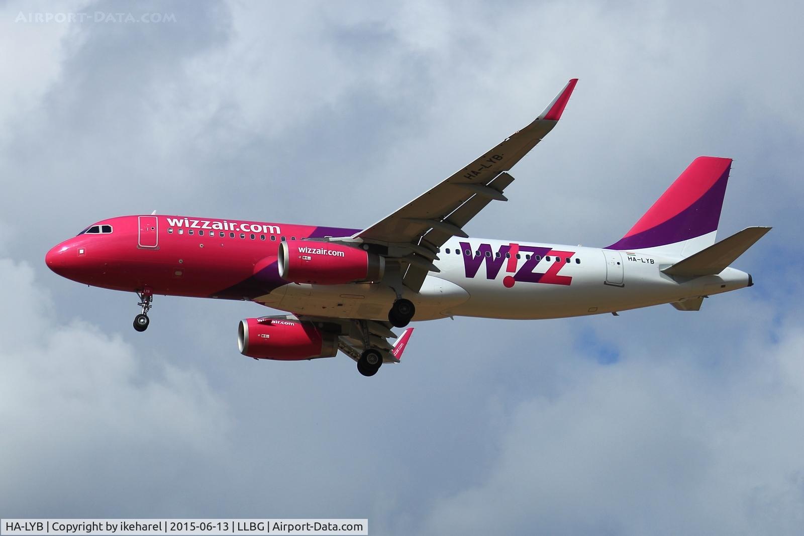 HA-LYB, 2014 Airbus A320-232 C/N 6093, A Wizz Airbus 320-232  fly in from Bucarest, Romania. landing on runway 12.