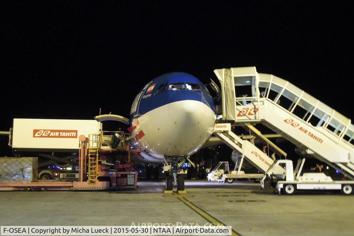 F-OSEA, 2001 Airbus A340-313 C/N 438, Just arrived from Auckland