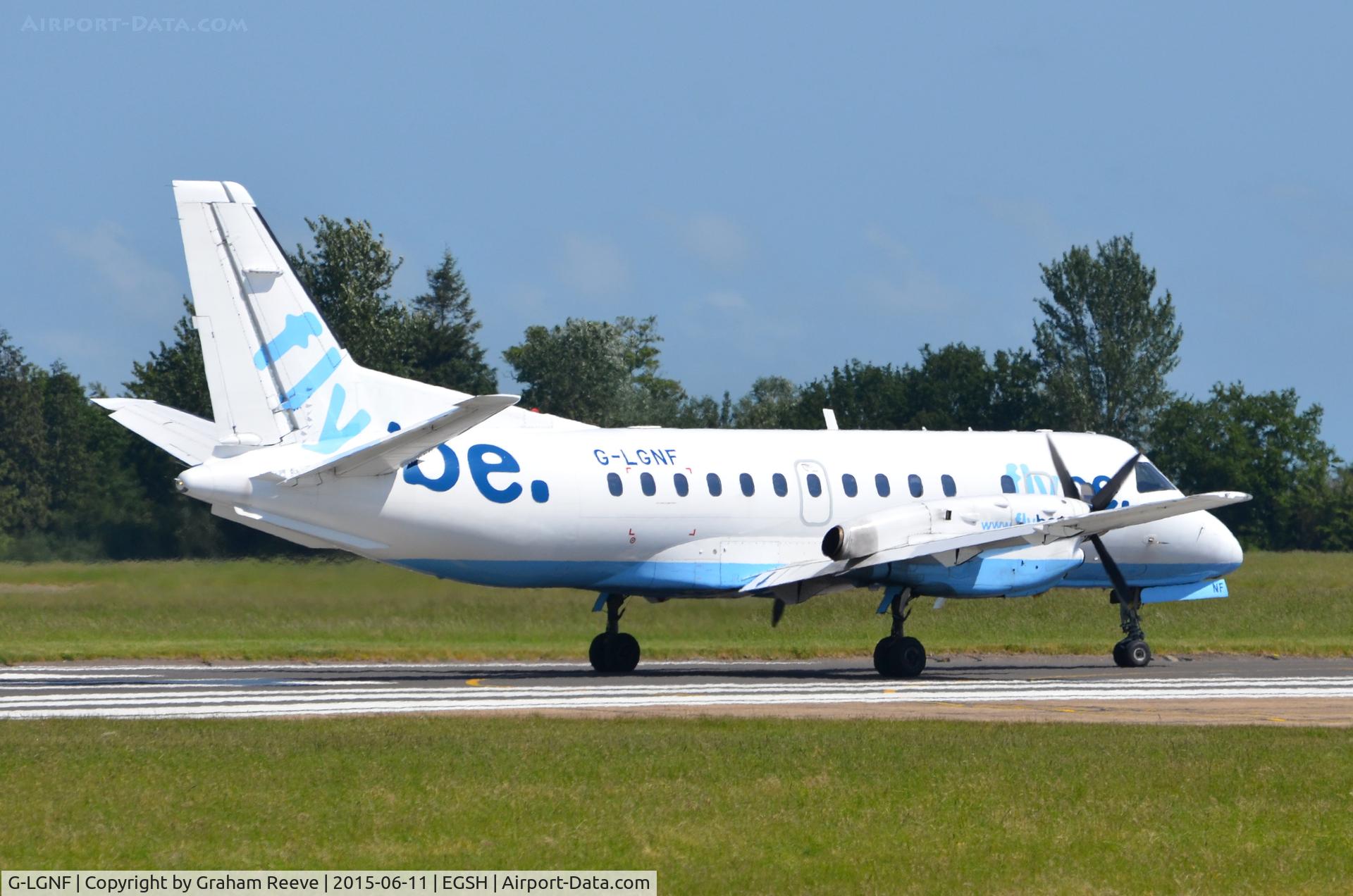 G-LGNF, 1990 Saab SF340B C/N 340B-192, About to take off on 