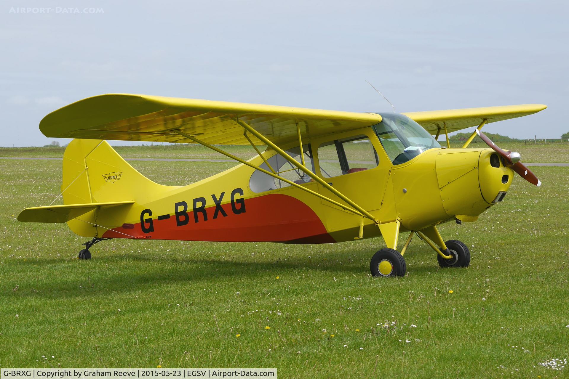 G-BRXG, 1946 Aeronca 7AC Champion C/N 7AC-3910, Parked at Old Buckenham.