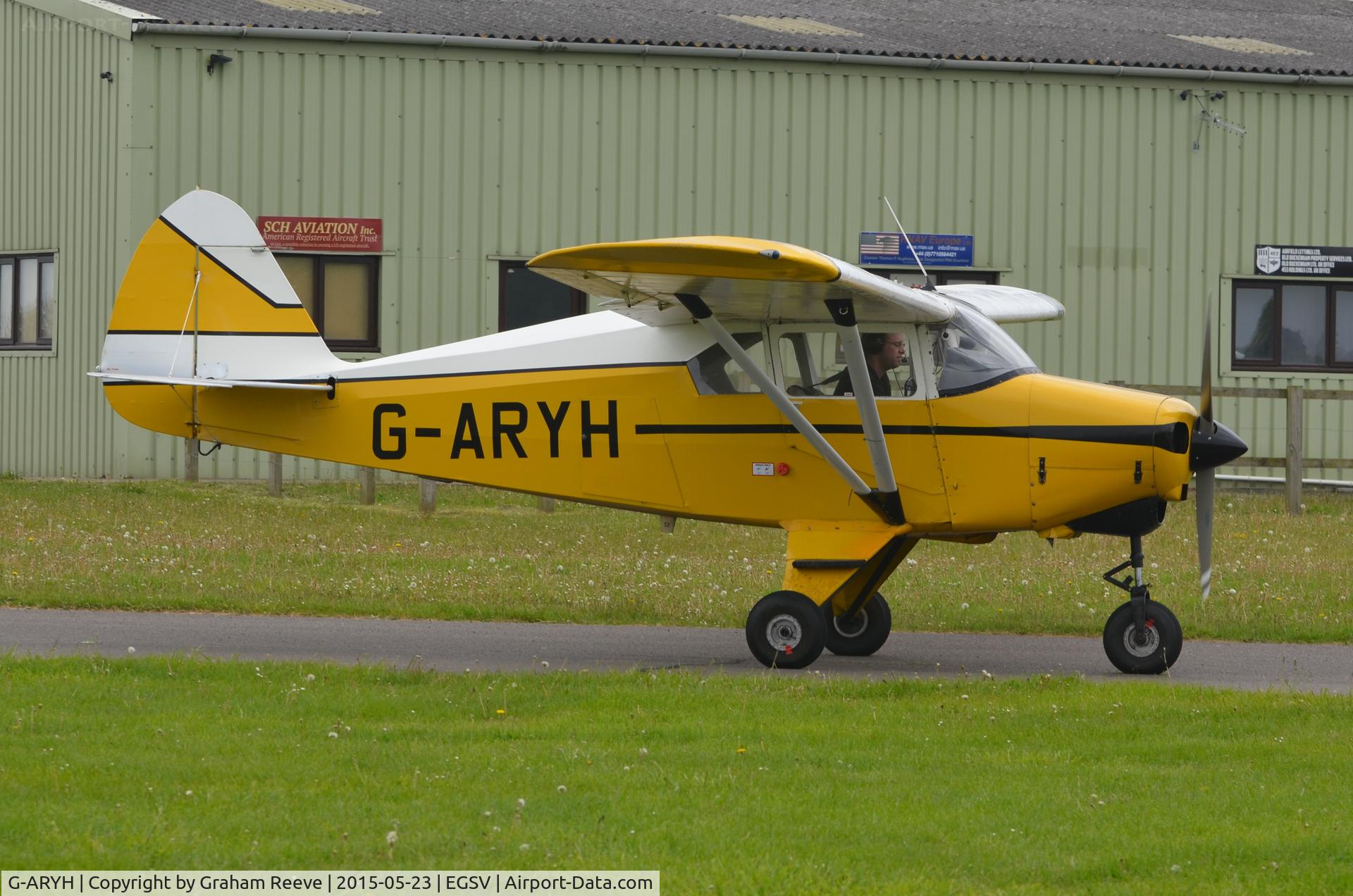 G-ARYH, 1959 Piper PA-22-160 Tri Pacer C/N 22-7039, Just landed.