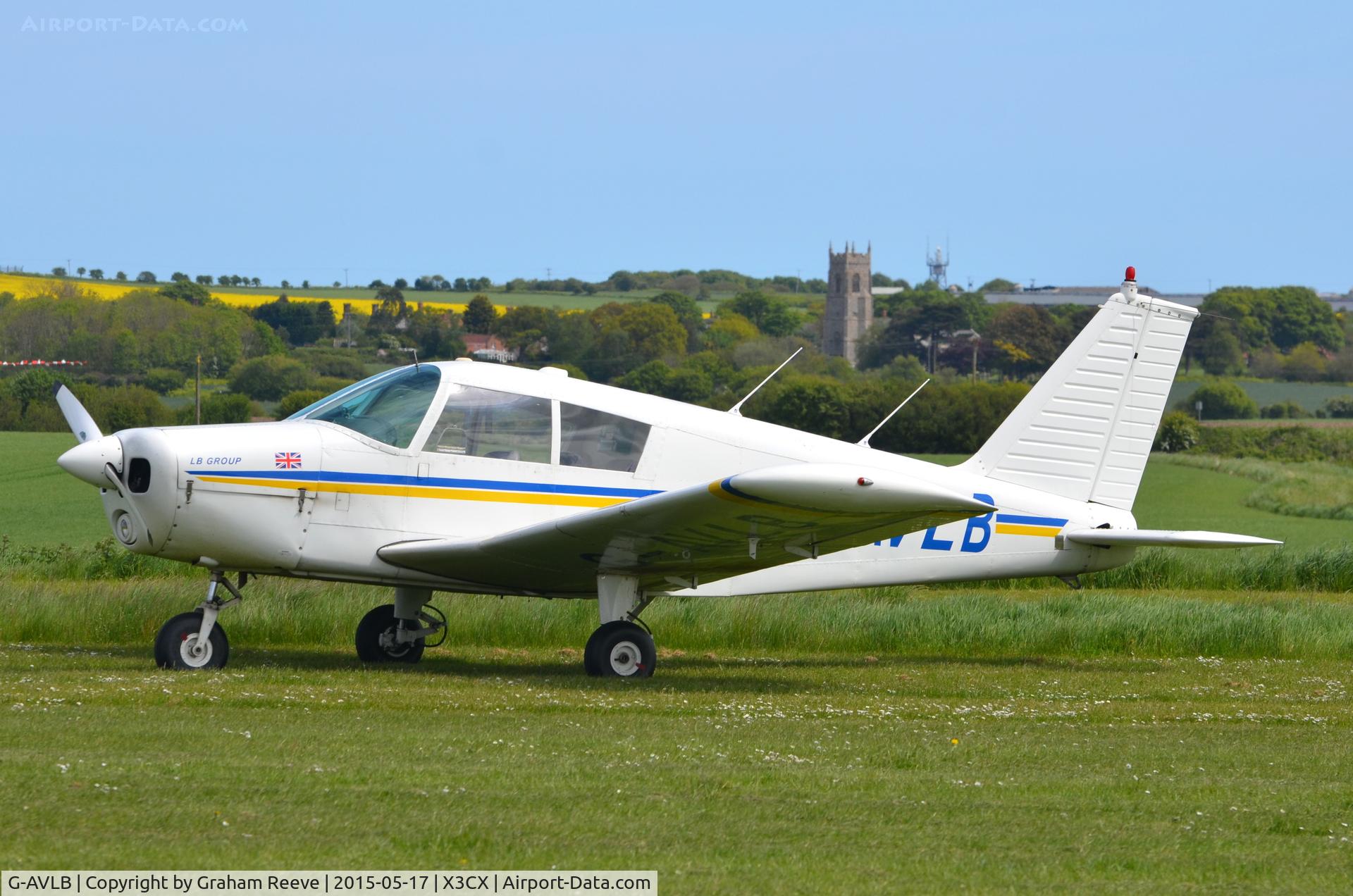 G-AVLB, 1967 Piper PA-28-140 Cherokee C/N 28-23158, Parked at Northrepps.
