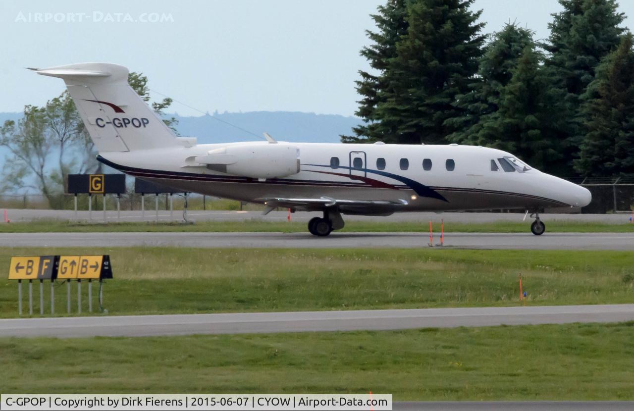 C-GPOP, 1985 Cessna 650 Citation III C/N 650-0042, Just Landed and taxing toward ramp.