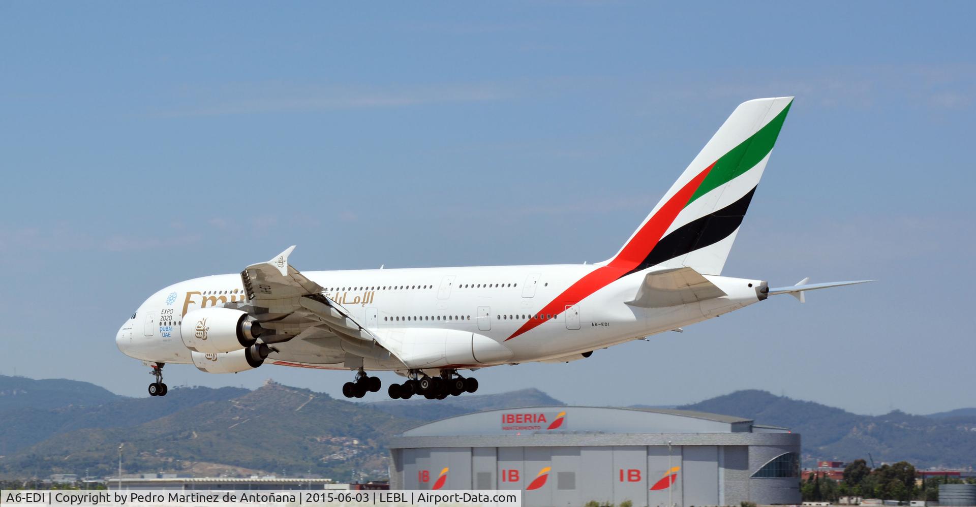 A6-EDI, 2009 Airbus A380-861 C/N 028, El Prat Barcelona - España