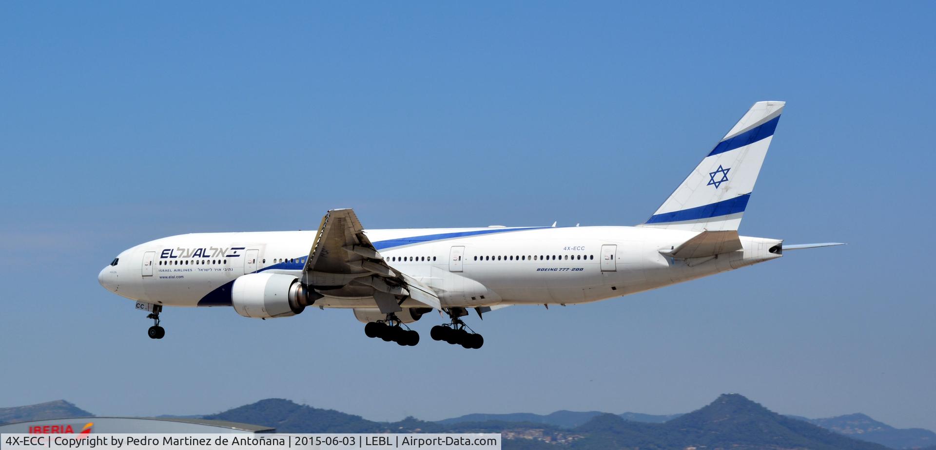 4X-ECC, 2001 Boeing 777-258/ER C/N 30833, El Prat Barcelona - España