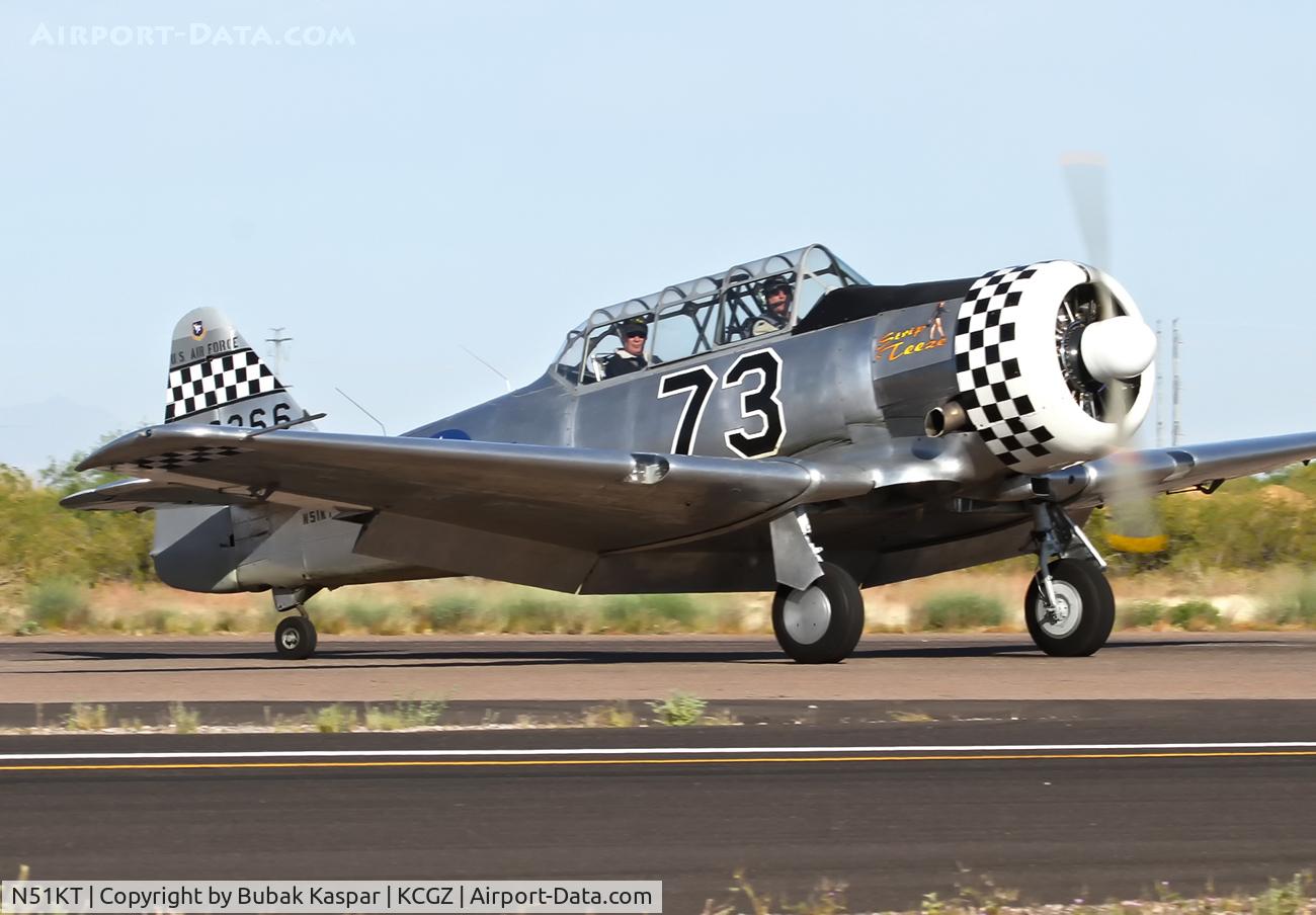 N51KT, 1951 North American T-6G Texan C/N 168-370, Casa Grande Airport