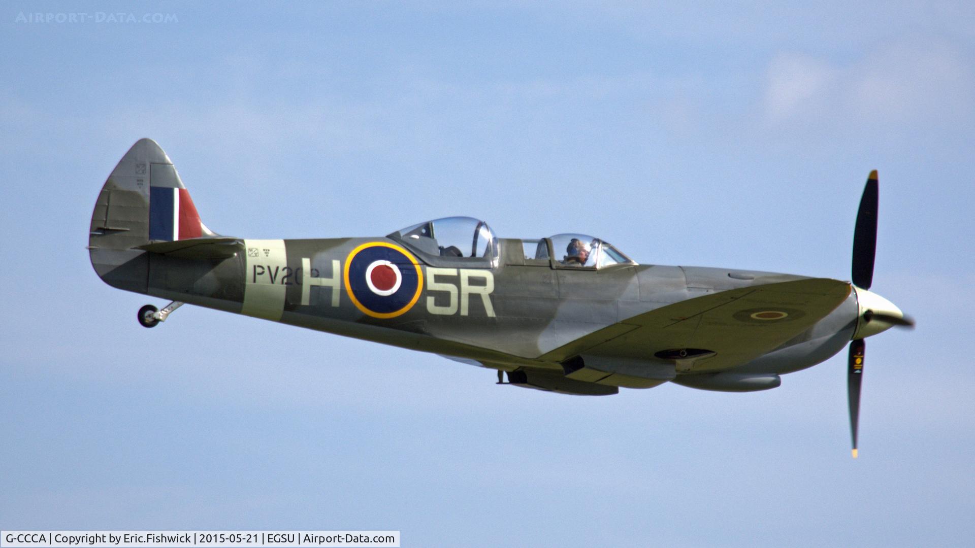G-CCCA, 1944 Supermarine 509 Spitfire TR.IXc C/N CBAF.9590, 42. G-CCCA preparing for The IWM VE Day Anniversary Air Show, May 2015.