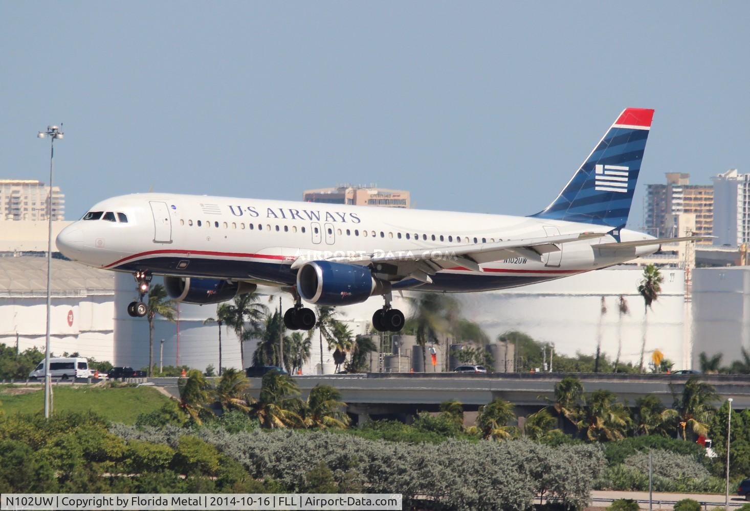N102UW, 1998 Airbus A320-214 C/N 0844, US Airways A320