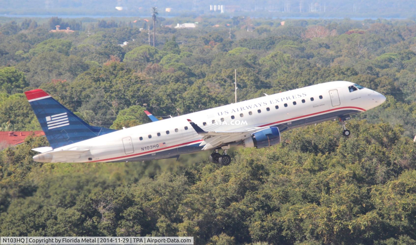N103HQ, 2007 Embraer 175LR (ERJ-170-200LR) C/N 17000159, US Airways E175