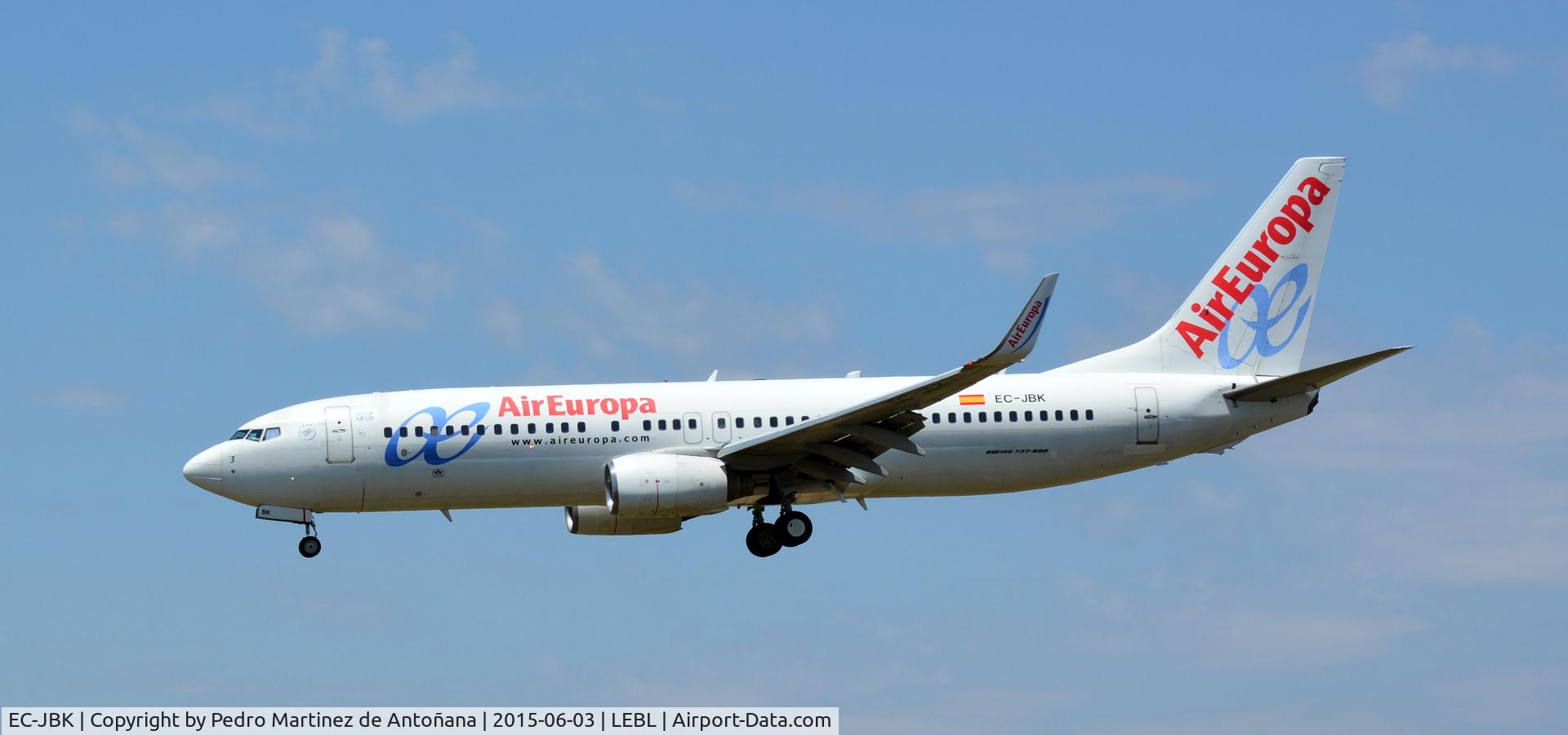 EC-JBK, 2004 Boeing 737-85P C/N 33973, El Prat Barcelona - España