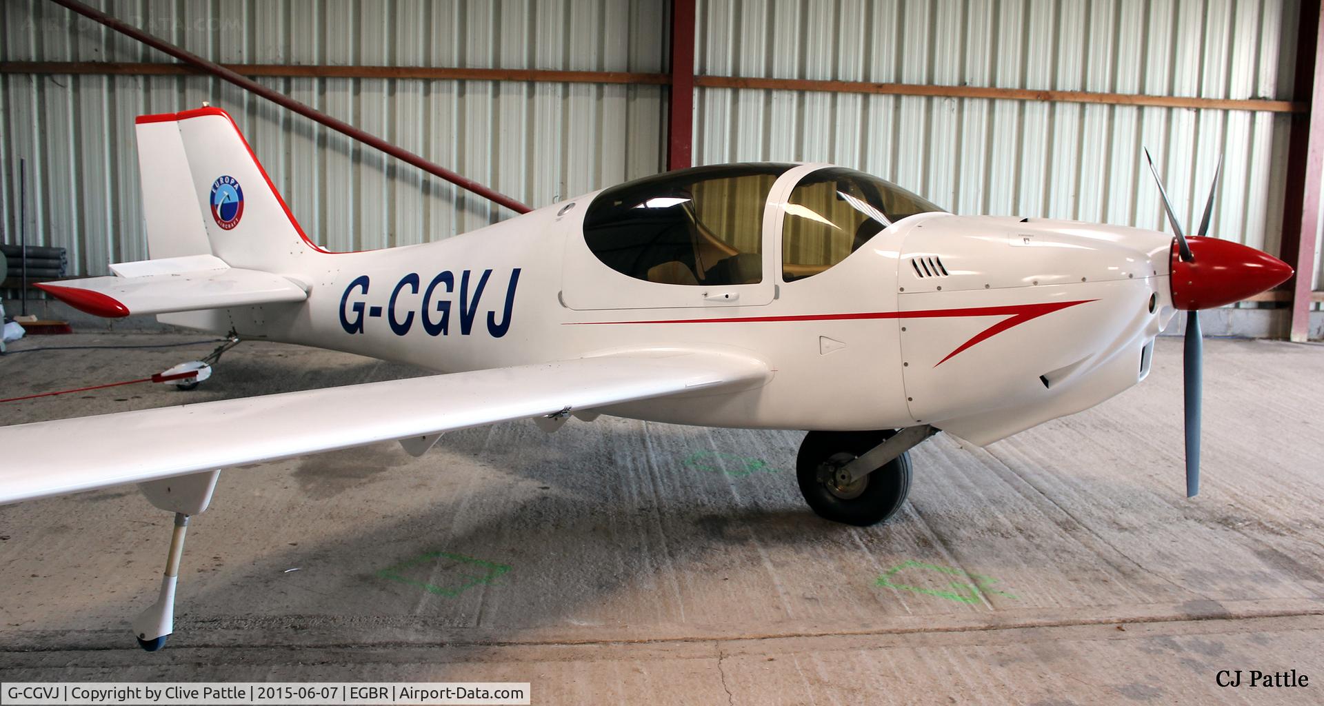 G-CGVJ, 2014 Europa XS Monowheel C/N PFA 247-13752, Hangared at Breighton EGBR
