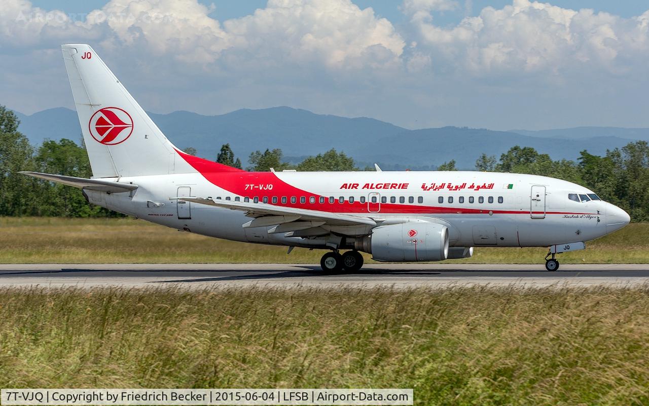 7T-VJQ, 2002 Boeing 737-6D6 C/N 30209, departure from Basel