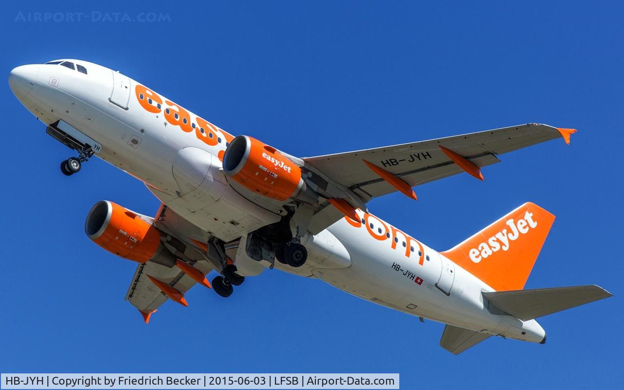 HB-JYH, 2011 Airbus A319-111 C/N 4787, departure from Basel