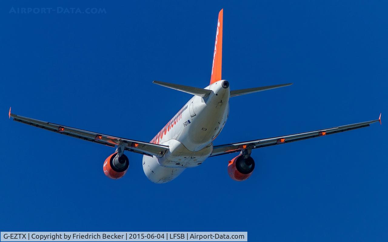 G-EZTX, 2010 Airbus A320-214 C/N 4286, departure from Basel