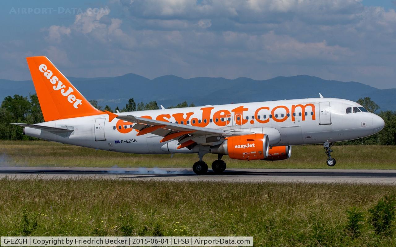 G-EZGH, 2011 Airbus A319-111 C/N 4667, touchdown at Basel