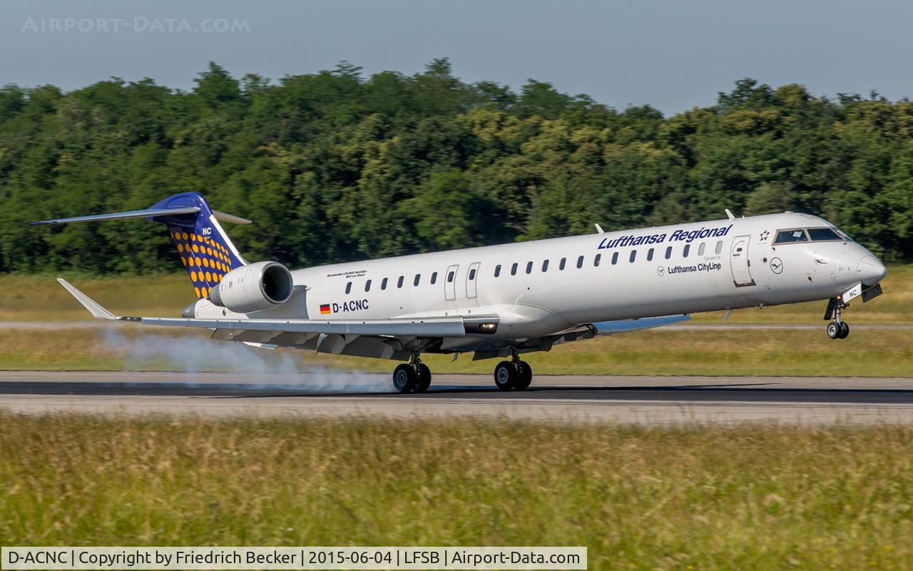 D-ACNC, 2009 Bombardier CRJ-900LR (CL-600-2D24) C/N 15236, touchdown at Basel