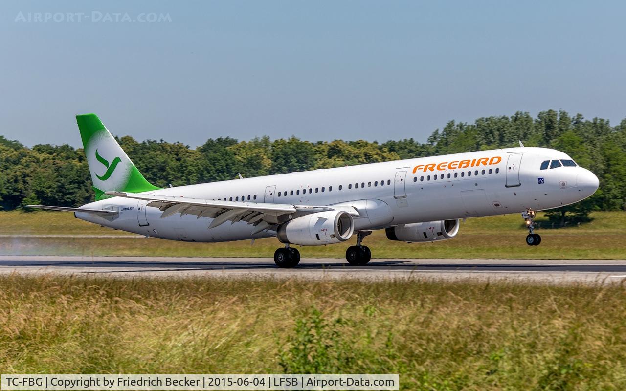 TC-FBG, 1998 Airbus A321-131 C/N 771, touchdown at Basel