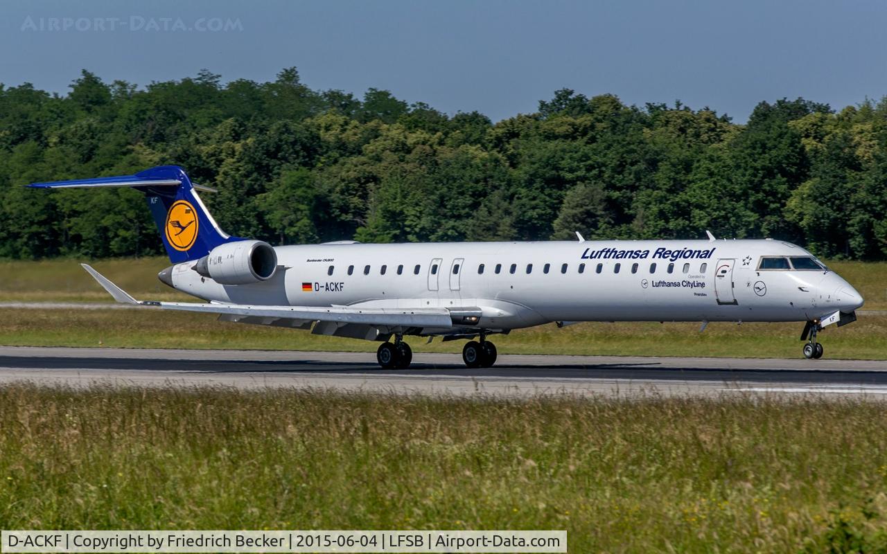 D-ACKF, 2006 Bombardier CRJ-900LR (CL-600-2D24) C/N 15083, touchdown at Basel