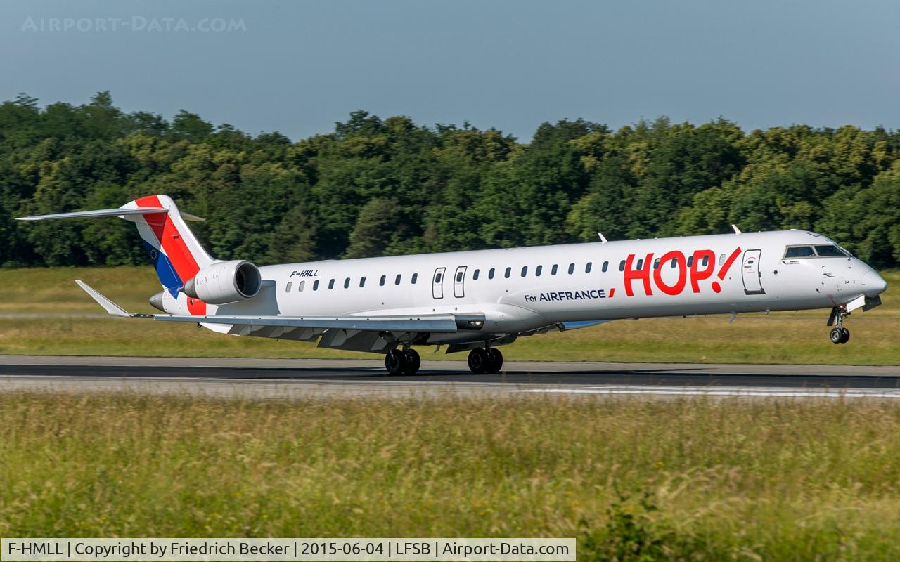 F-HMLL, 2011 Bombardier CRJ-1000EL NG (CL-600-2E25) C/N 19017, touchdown at Basel