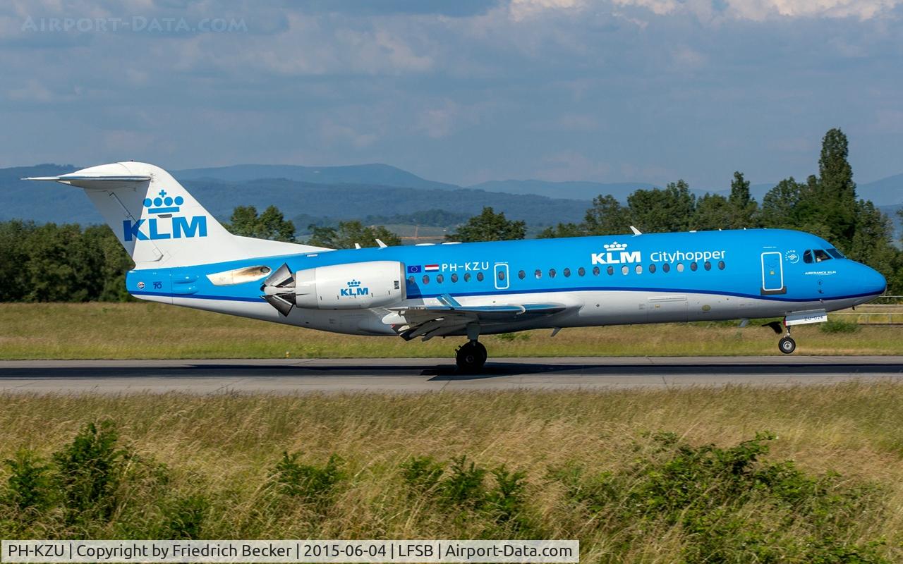 PH-KZU, 1995 Fokker 70 (F-28-0070) C/N 11543, touchdown at Basel