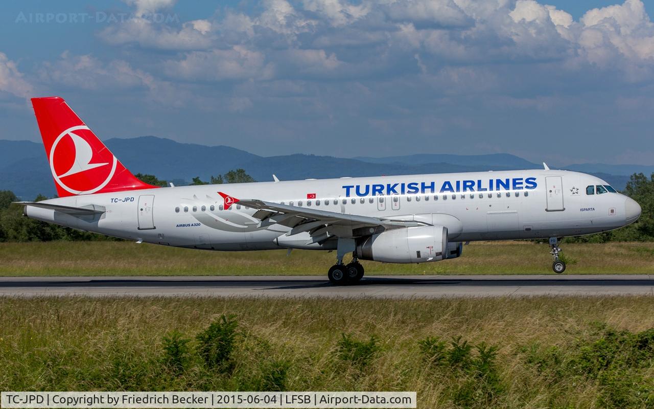 TC-JPD, 2006 Airbus A320-232 C/N 2934, touchdown at Basel