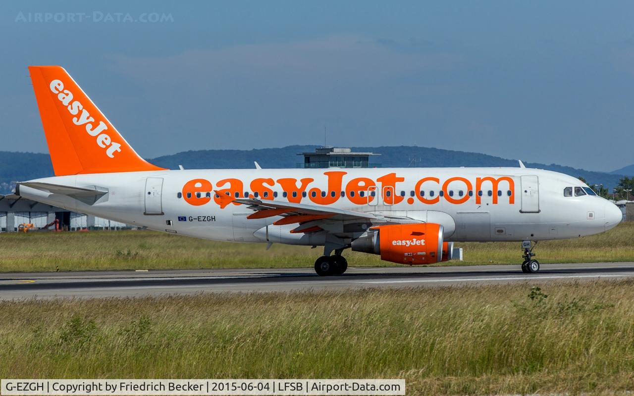 G-EZGH, 2011 Airbus A319-111 C/N 4667, line up for departure from Basel