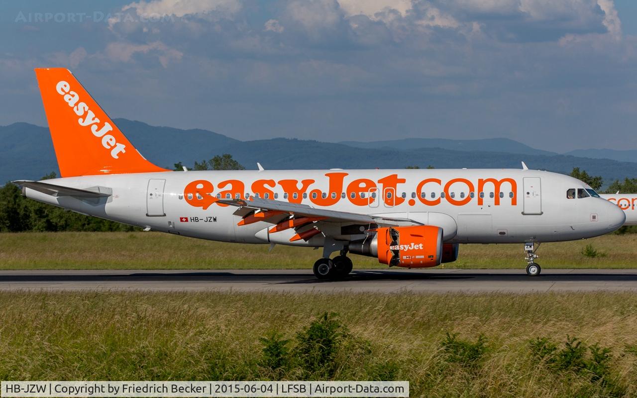 HB-JZW, 2006 Airbus A319-111 C/N 2729, decelerating after touchdown