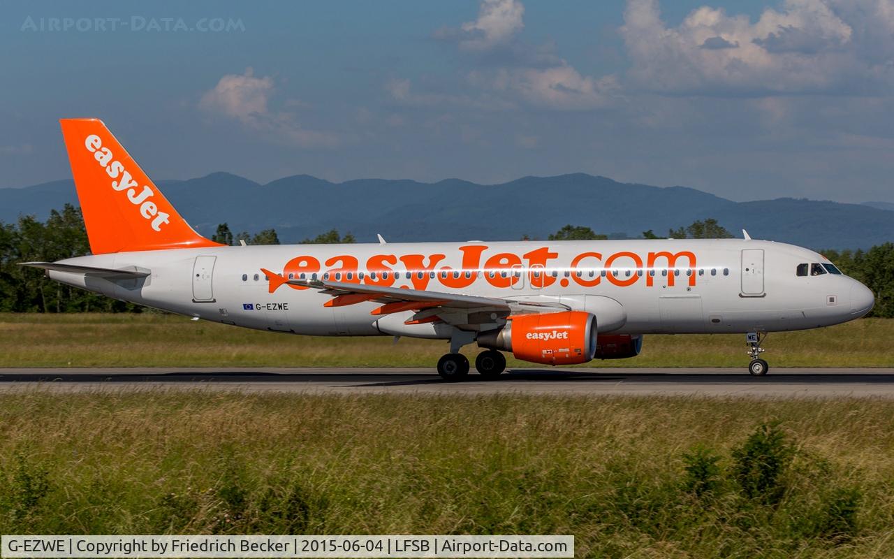 G-EZWE, 2012 Airbus A320-214 C/N 5289, departure from Basel