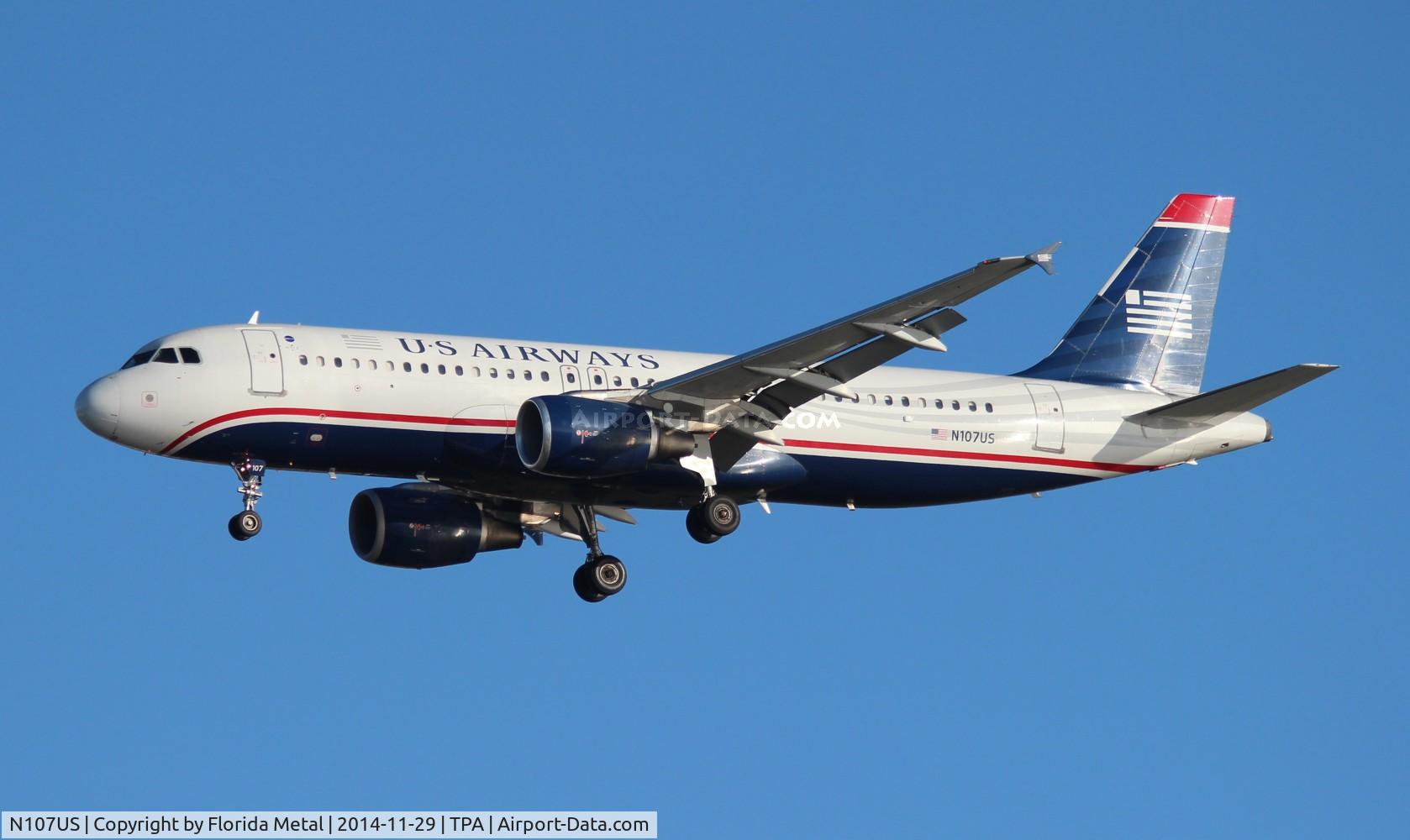N107US, 1999 Airbus A320-214 C/N 1052, US Airways A320