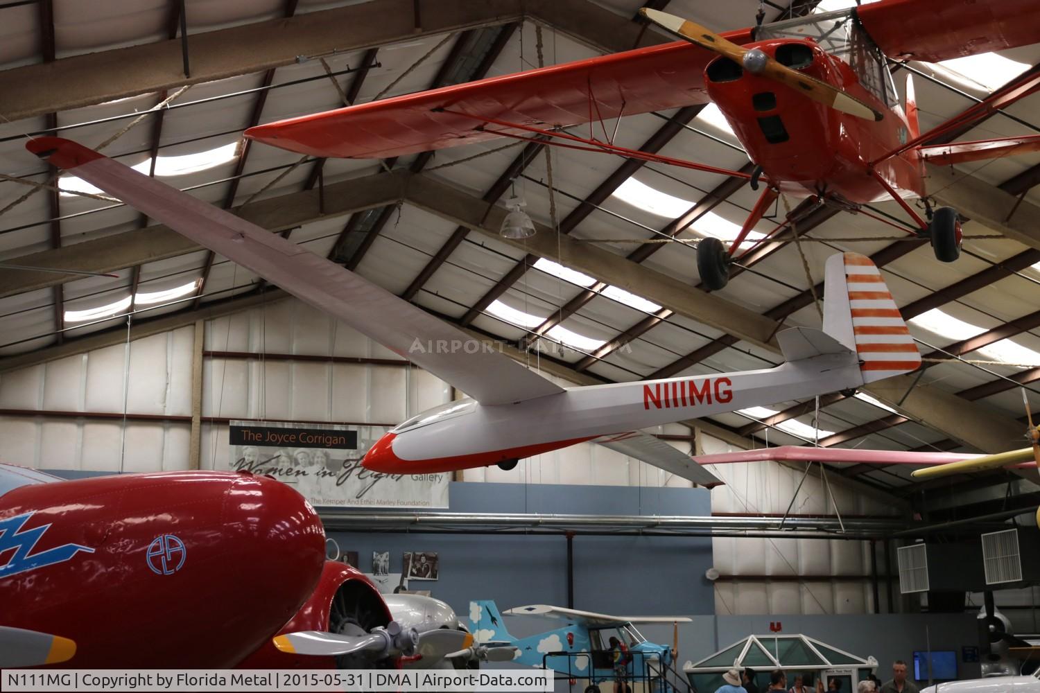 N111MG, Scheibe Zugvogel IIIB C/N 1023, Glider at Pima Air Museum