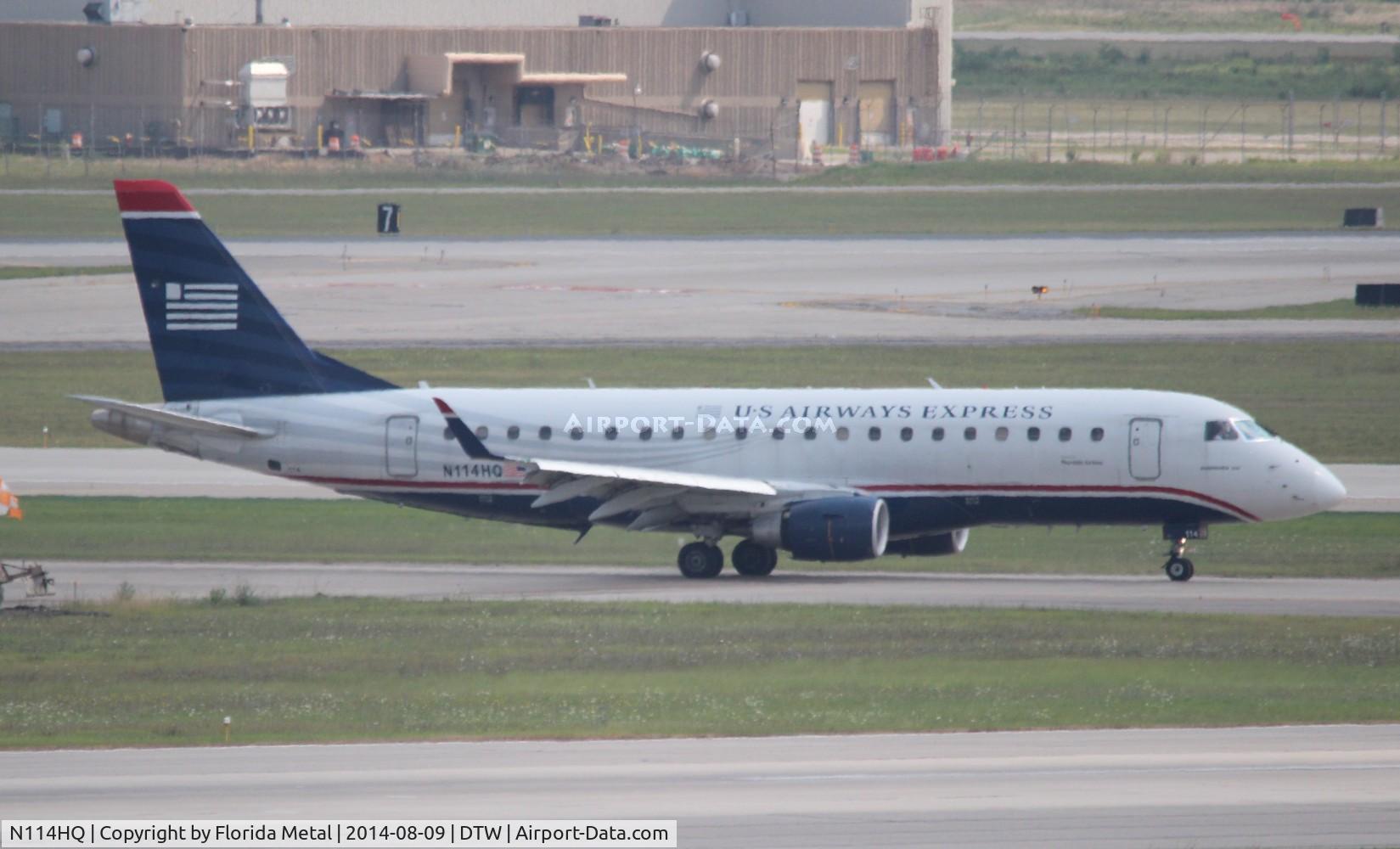 N114HQ, 2007 Embraer 175LR (ERJ-170-200LR) C/N 17000179, US Airways E175