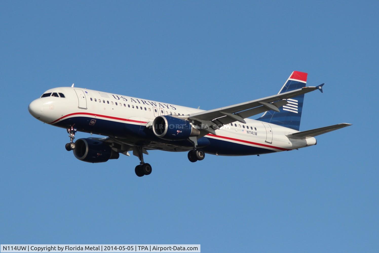 N114UW, 1999 Airbus A320-214 C/N 1148, US Airways