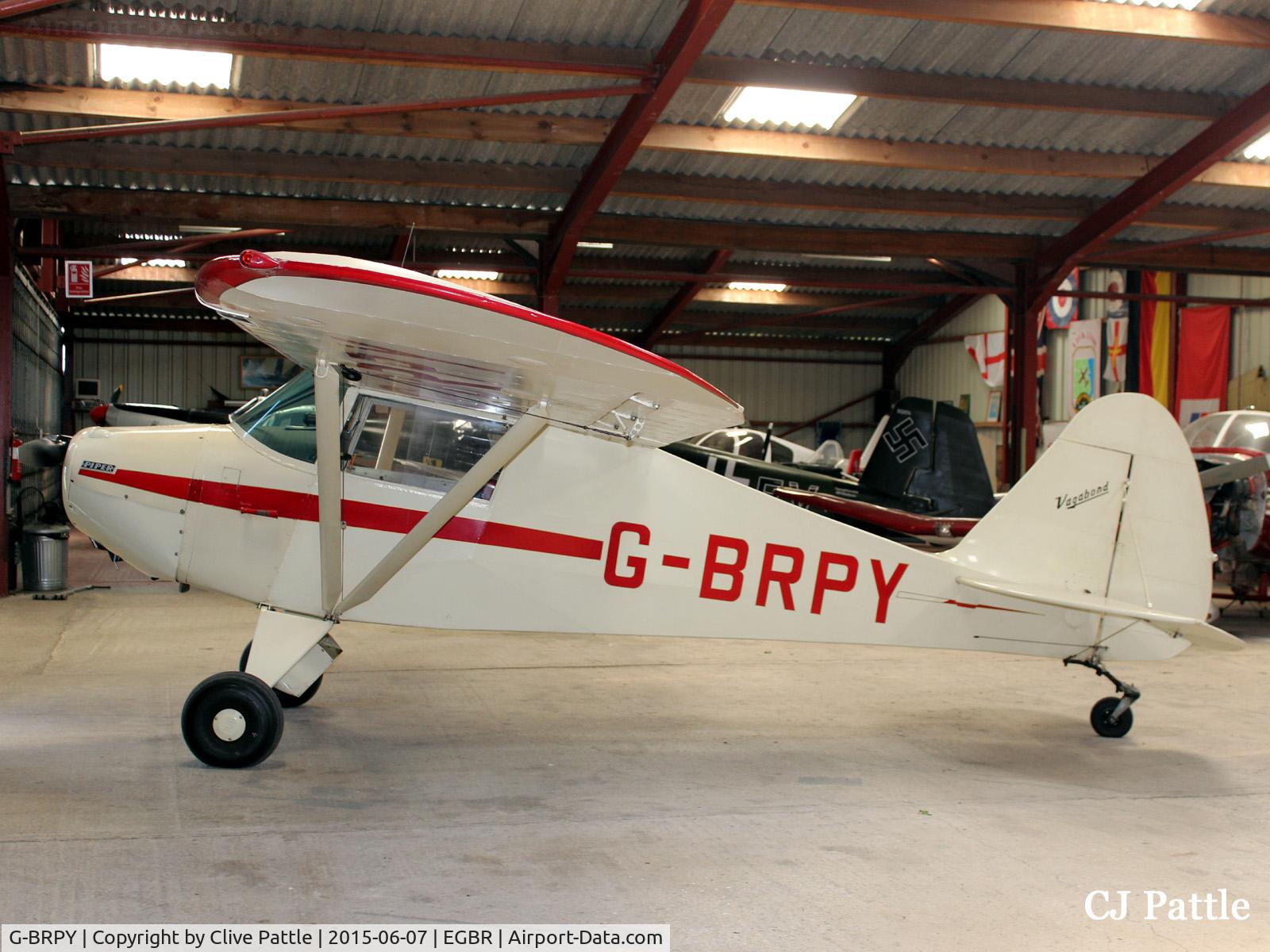 G-BRPY, 1948 Piper PA-15 Vagabond Vagabond C/N 15-141, Hangared at Breighton EGBR