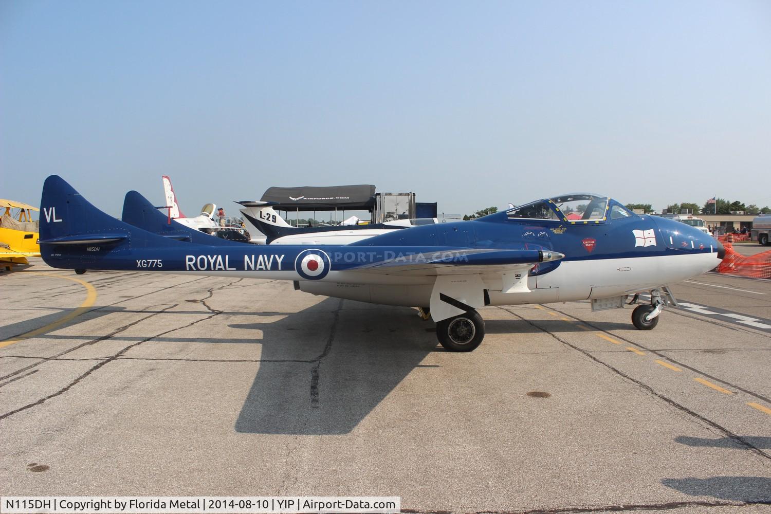 N115DH, 1956 De Havilland (F+W Emmen) Vampire T.55 (DH-115) C/N 866, Vampire T55