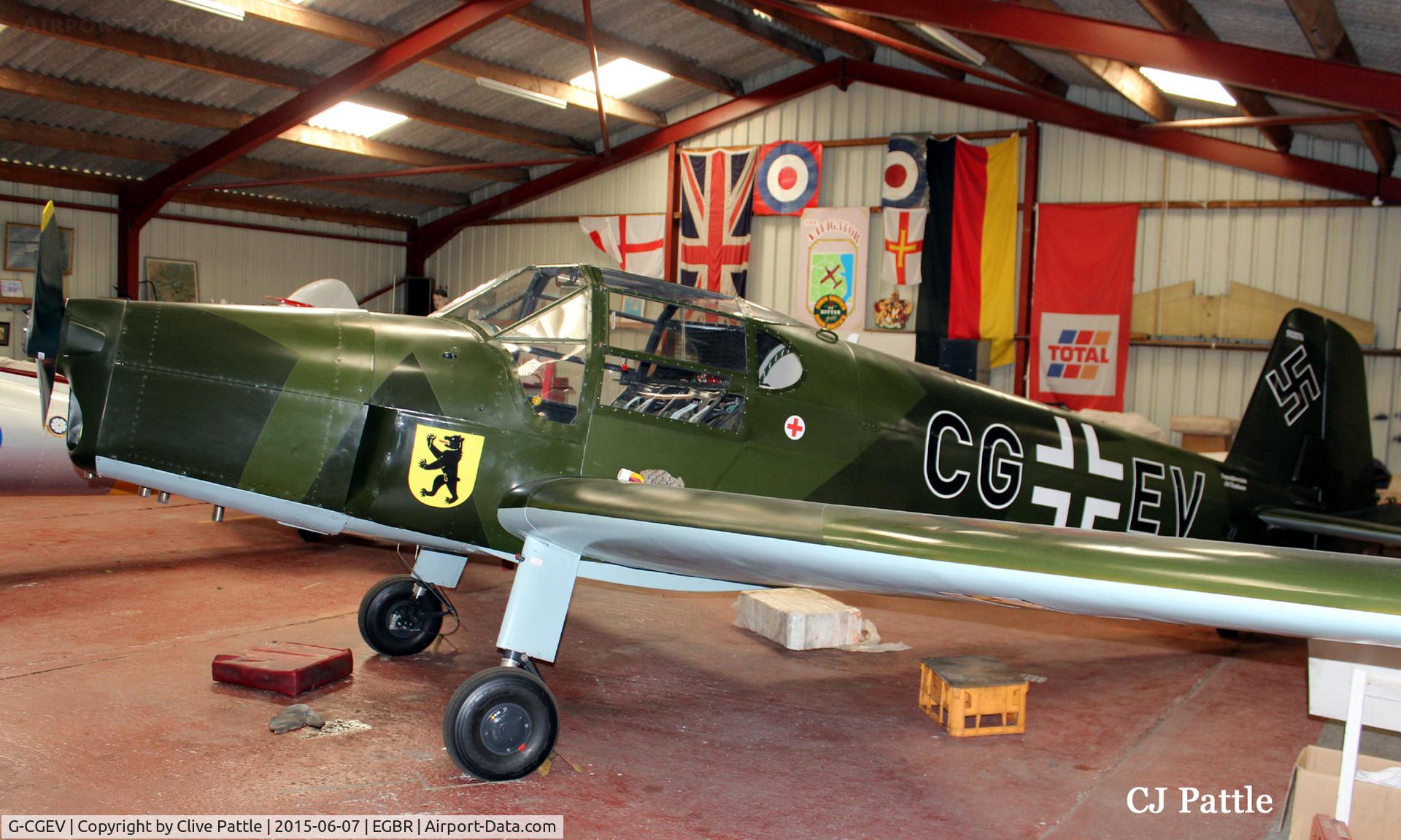 G-CGEV, 1970 Heliopolis Gomhouria Mk.6 (Bu-181) C/N 067, Hangared at Breighton EGBR UK
