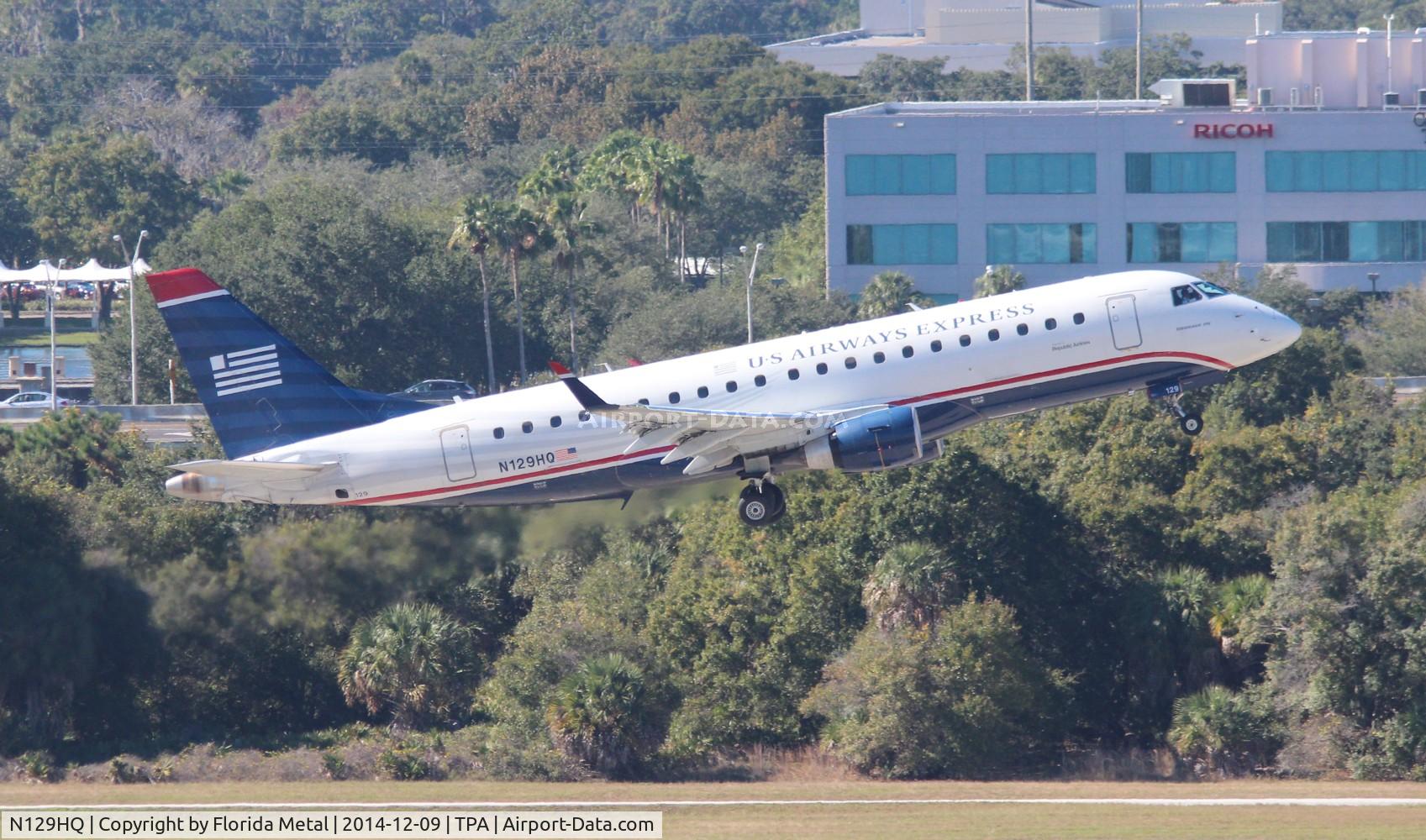 N129HQ, 2008 Embraer 175LR (ERJ-170-200LR) C/N 17000211, US Airways E175