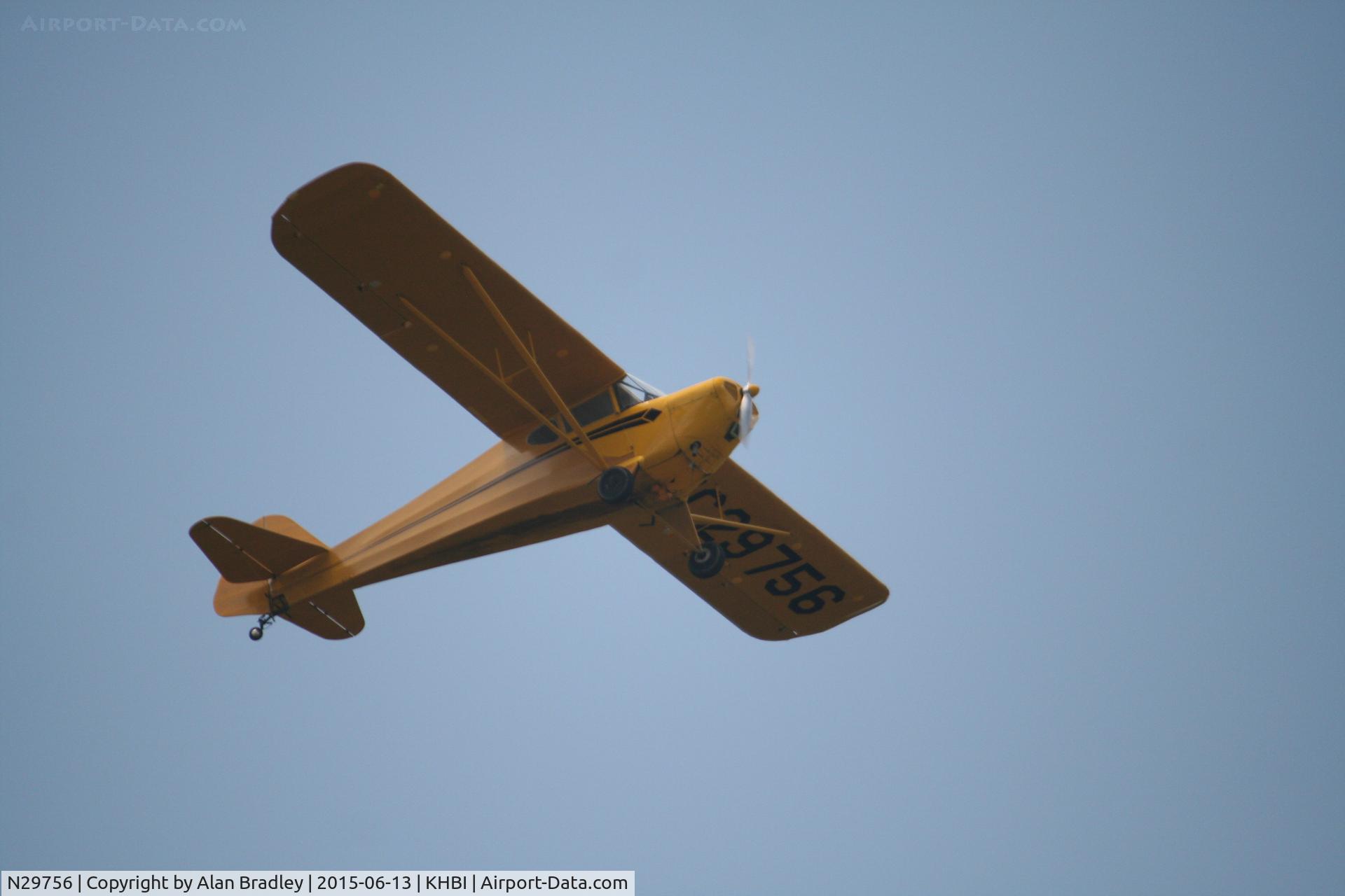 N29756, 1941 Taylorcraft BF12-65 C/N 2604, Departing Asheboro